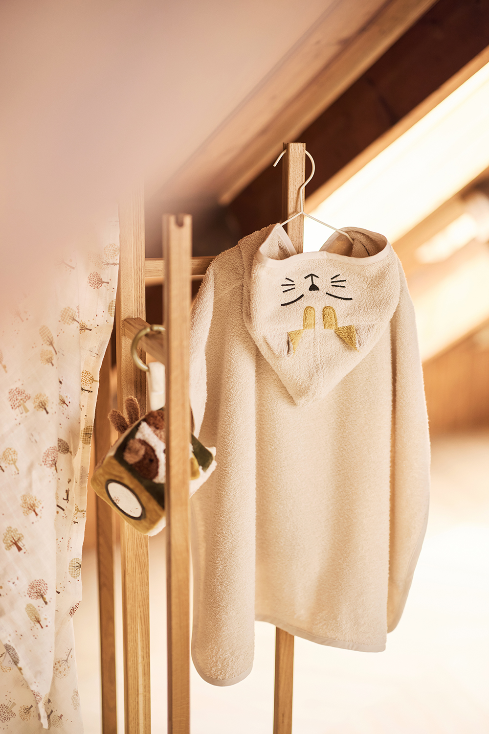 Badeponcho Katze Charlie - Tiny Park beige