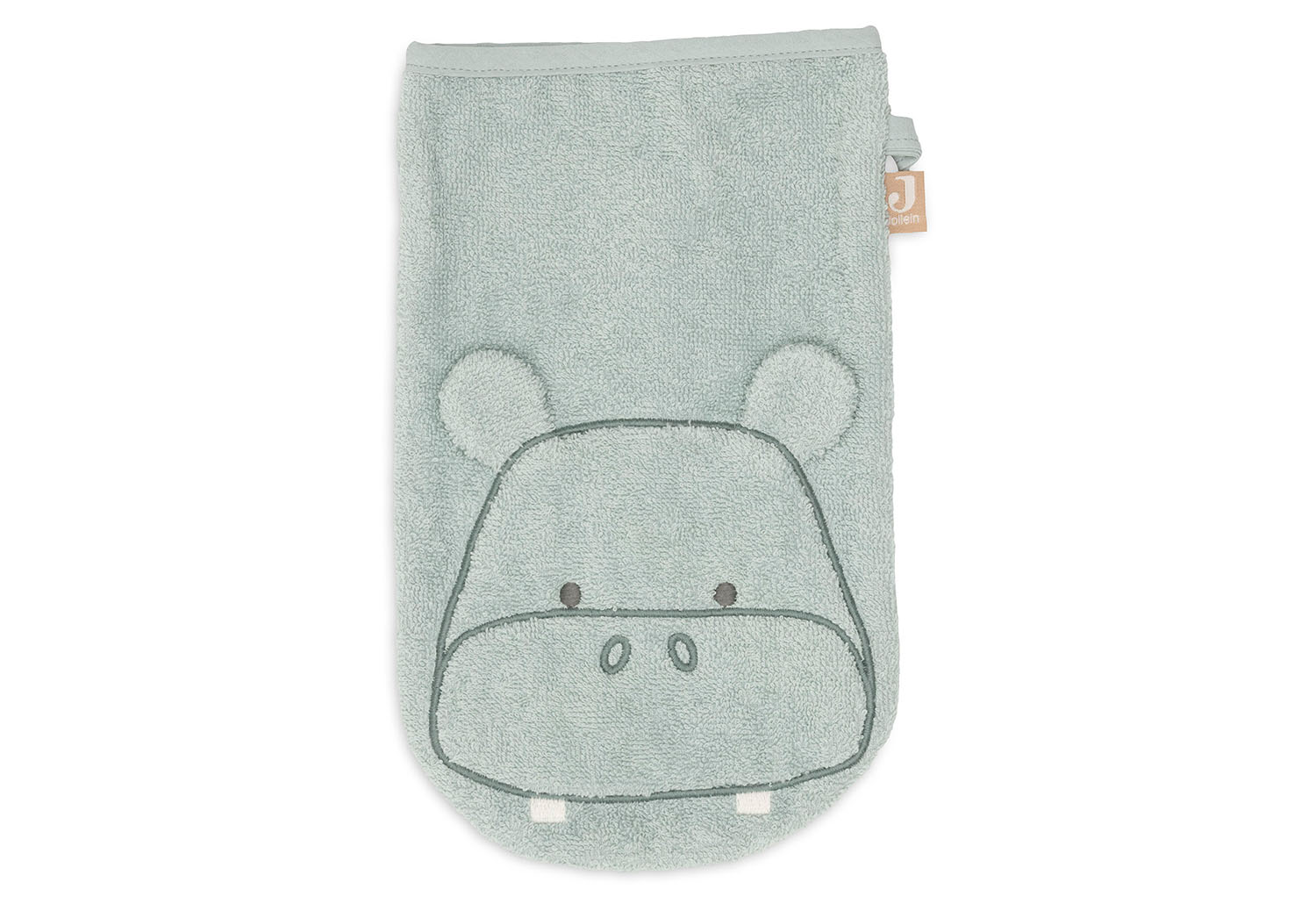 Waschlappen / Waschhandschuh Frottee Nilpferd - Hippo Happy grün