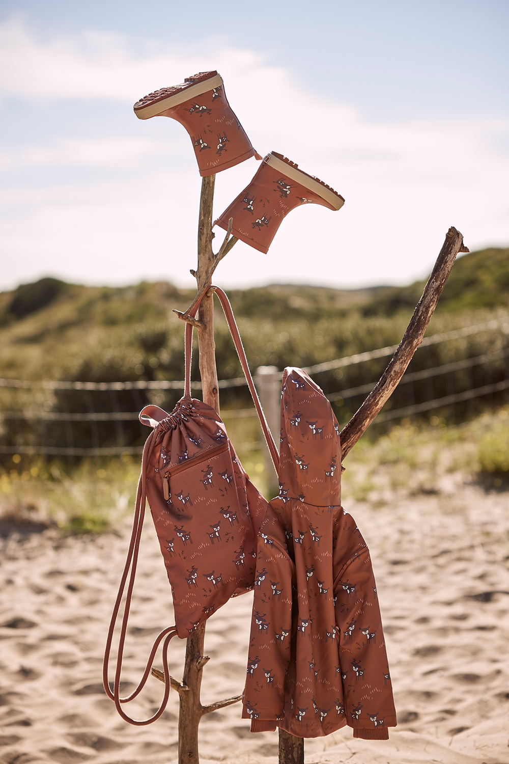 Gummistiefel / Regenstiefel - Reh kupfer (Gr. 25)