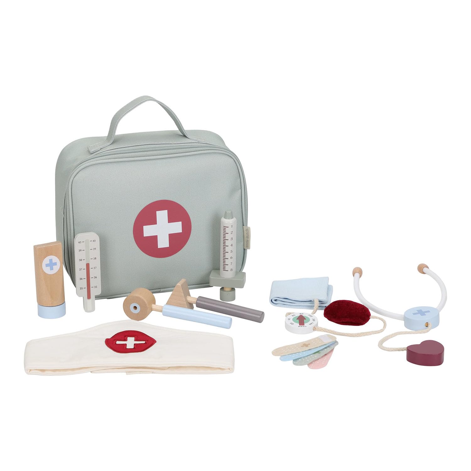 Holz Spielset Doktortasche Arztkoffer - Essentials grün