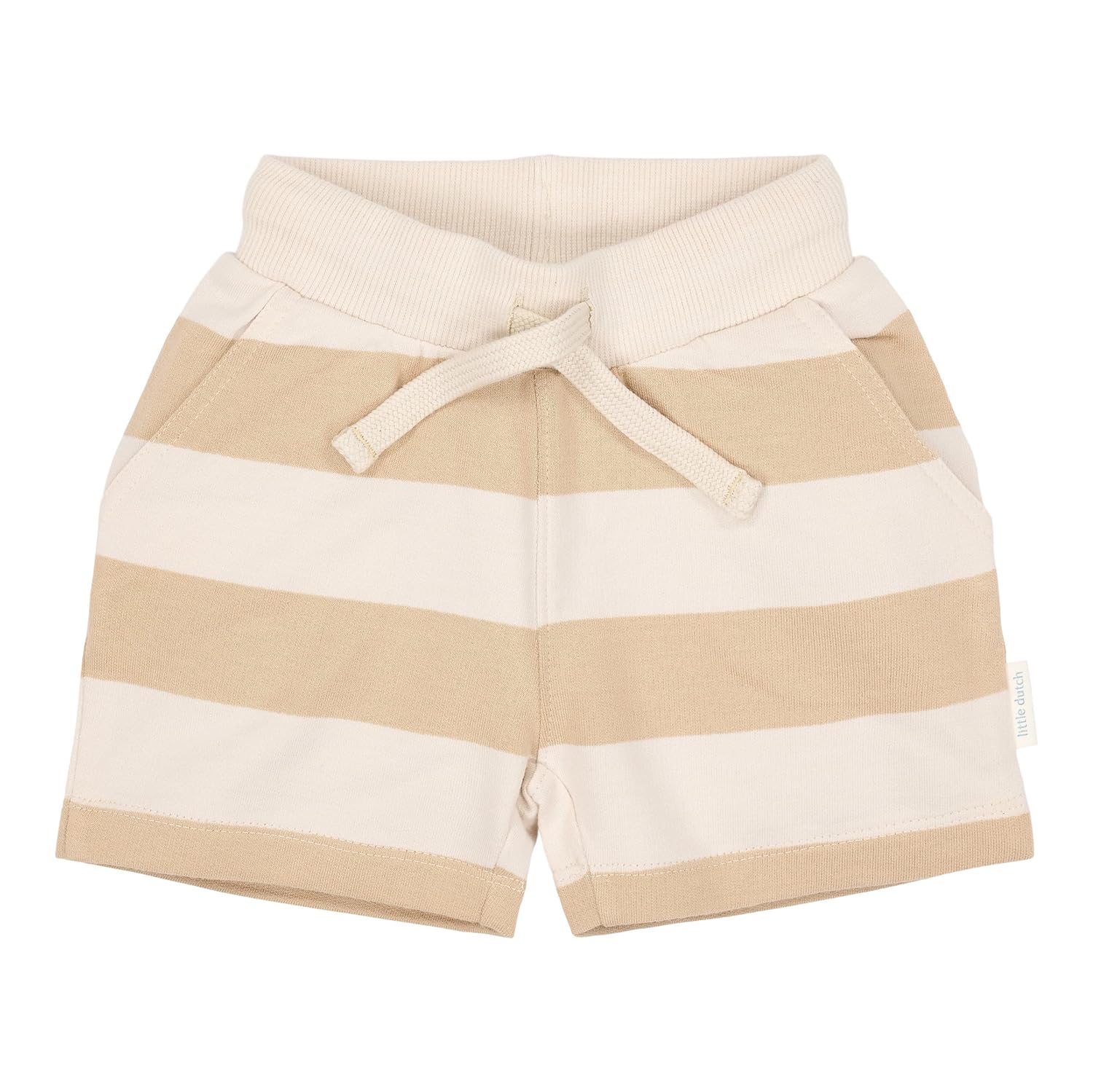 Kurze Hose / Shorts Biscuit Stripe - Forest Friends beige / weiß (Gr. 104)