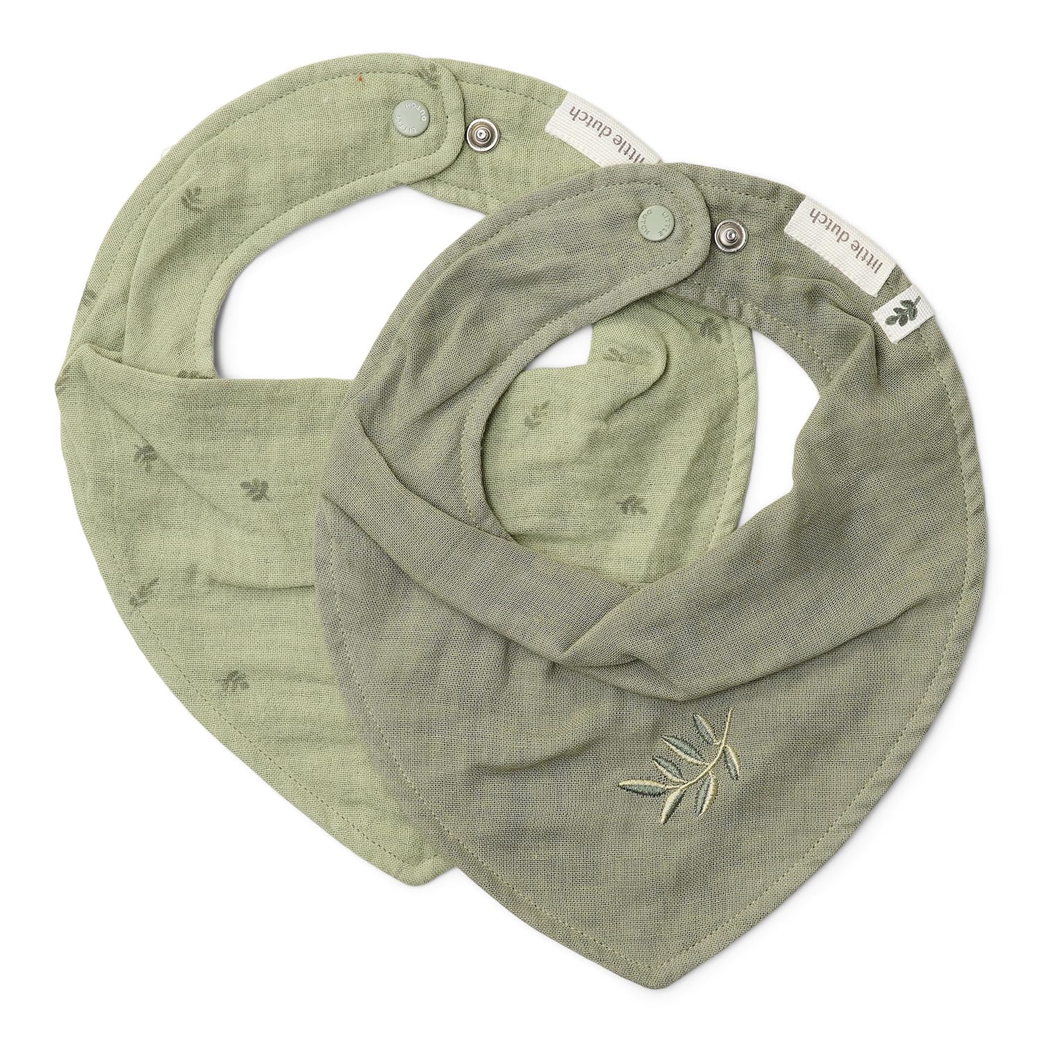 Bandana Lätzchen Halstuch 2er Set Pure Sage - Essentials grün