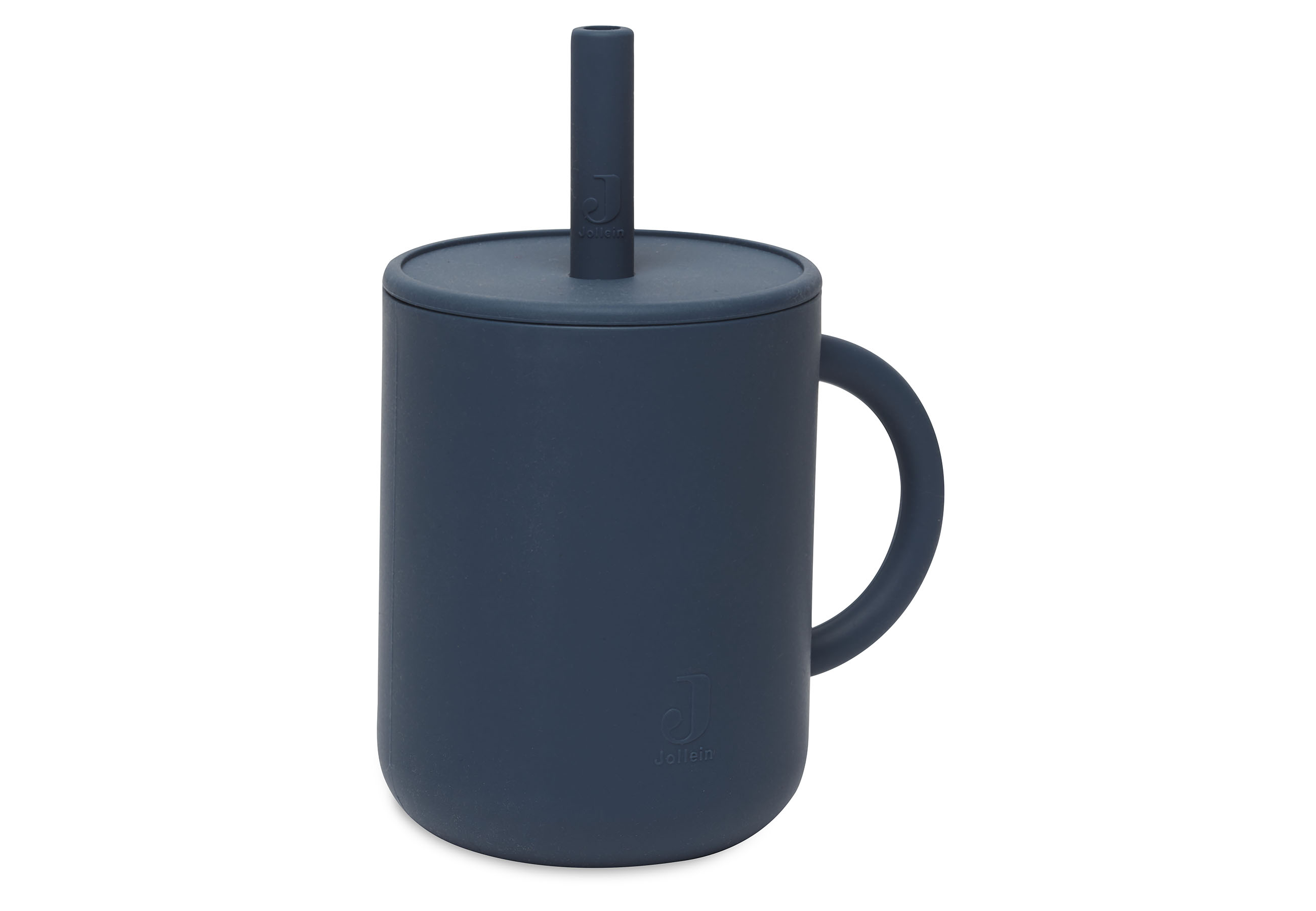 Kindertrinkbecher mit Strohhalm Silikon jeans blau Kindertrinkbecher mit Strohhalm Silikon jeans blau
