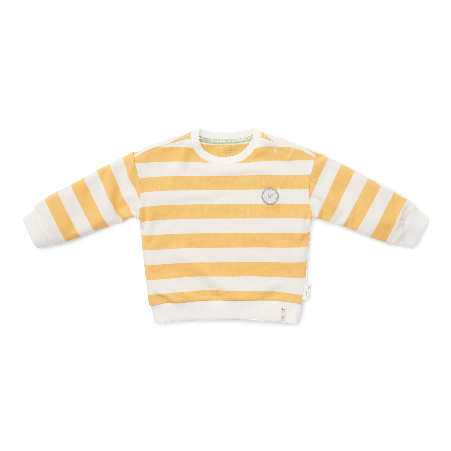 Long Sleeve Shirt / Pullover Sunny Yellow Stripes - Little Farm gelb / weiß (Gr. 92)