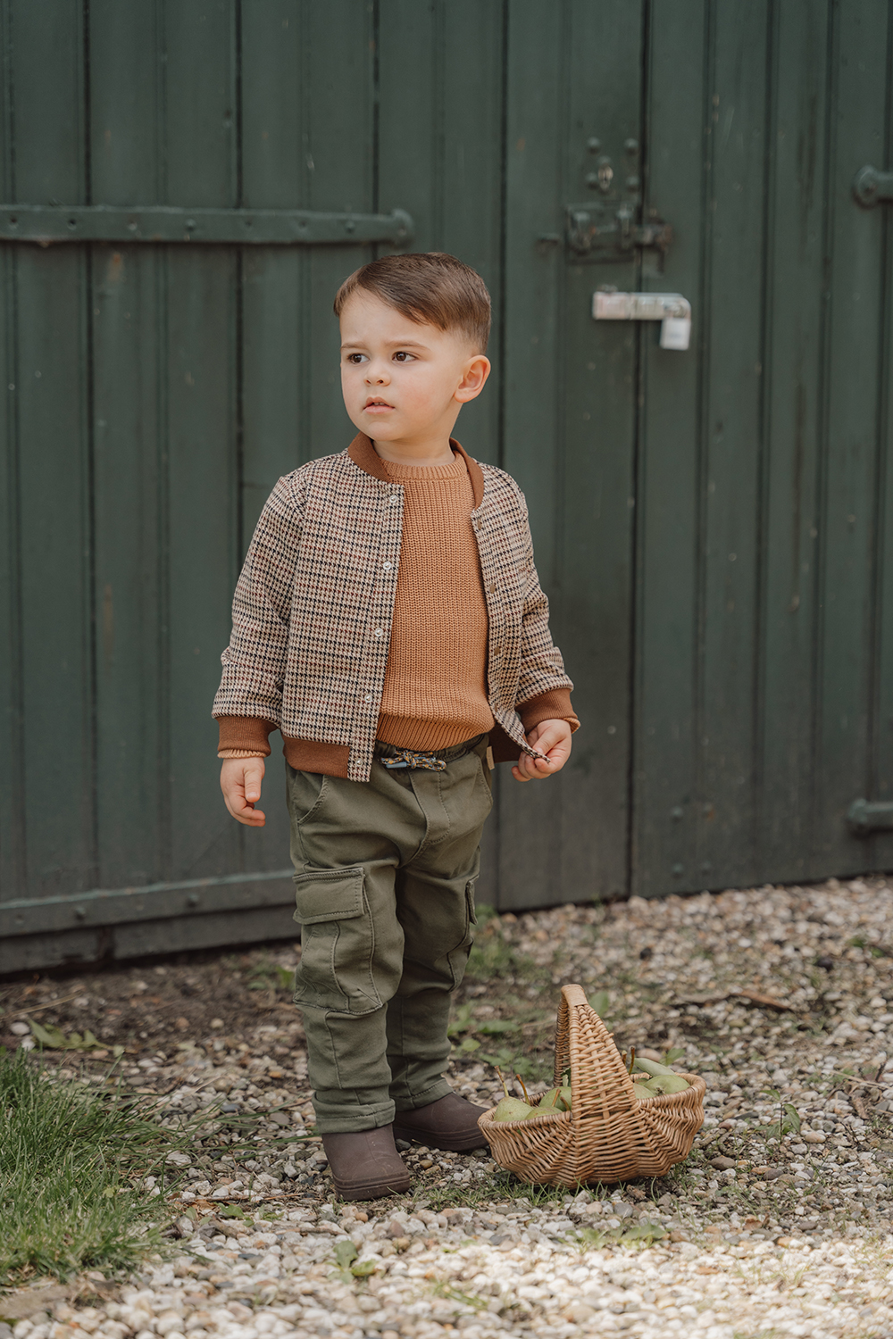 Long Sleeve Shirt / Pullover Strick - Little Farm braun (Gr. 92)