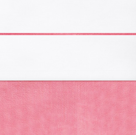 Laken Wiegenlaken weiß mit Paspel raspberry (75x100 cm) 