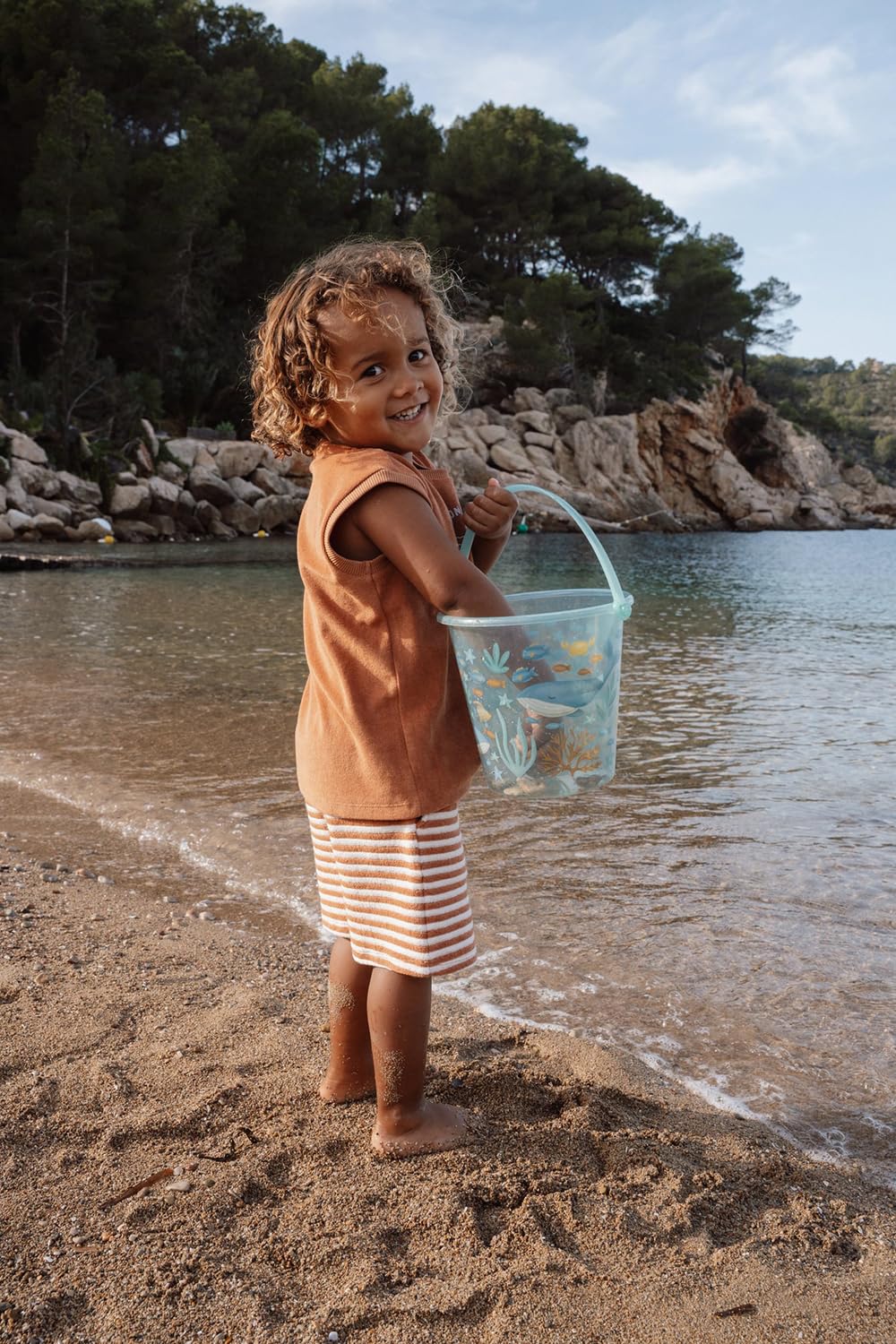 Bekleidungsset aus Tank Top und Shorts - Ocean World braun (Gr. 62/68)
