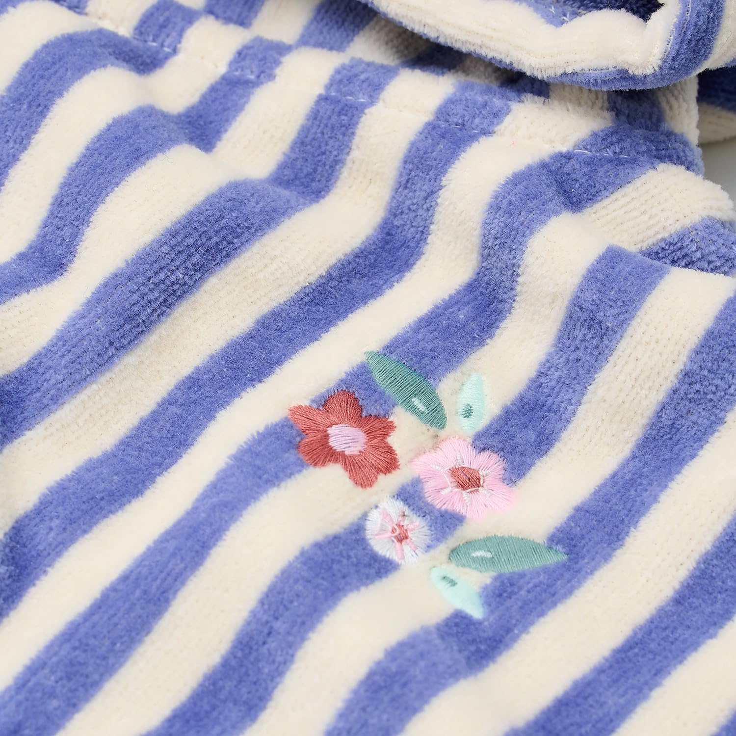 Badeponcho / Strandponcho - Dreamy Purple Stripe lila / weiß