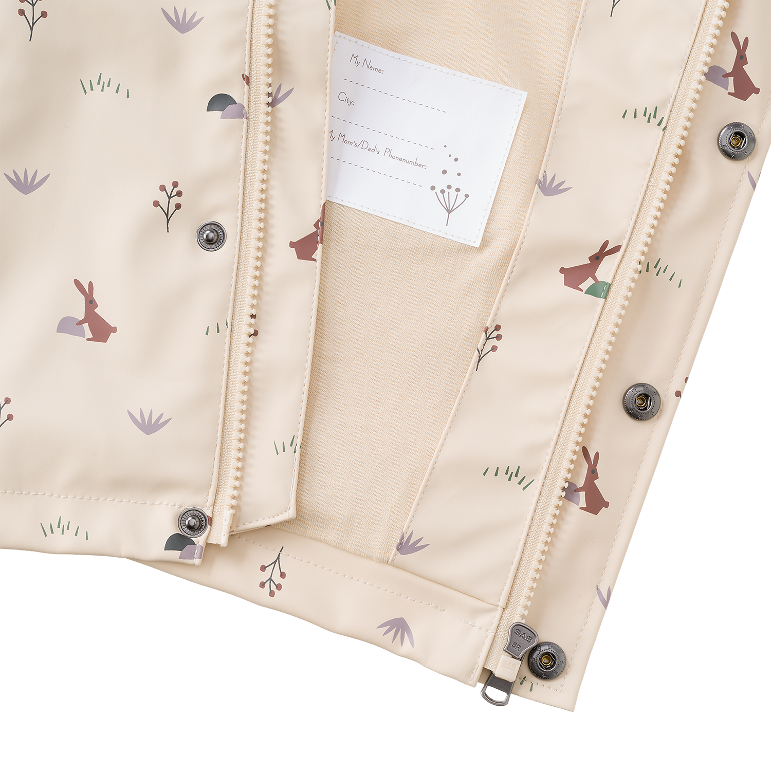 Regenjacke - Hase sand (Gr. 92)