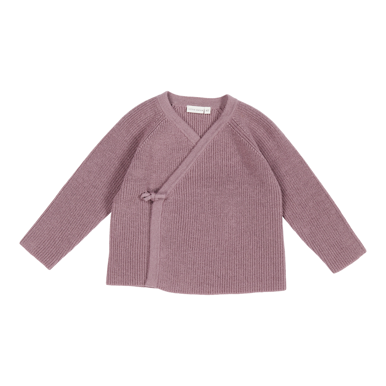 Wickelstrickjacke mauve (Gr. 80)