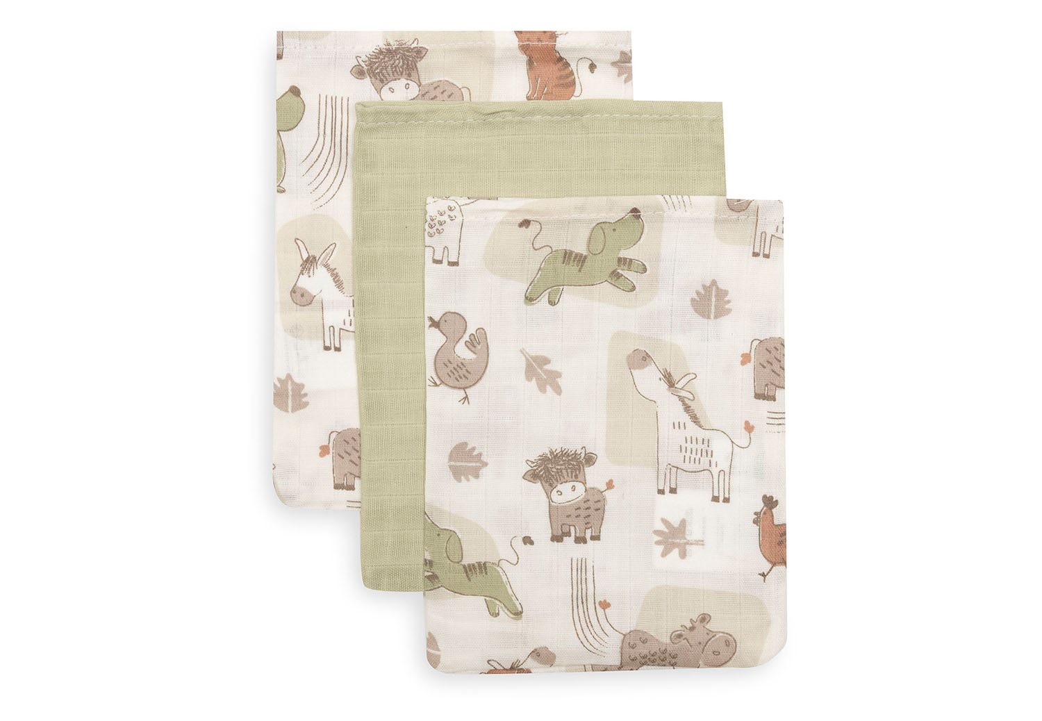 Waschlappen / Waschhandschuhe 3er Set - Barn Buddies (15x20 cm)