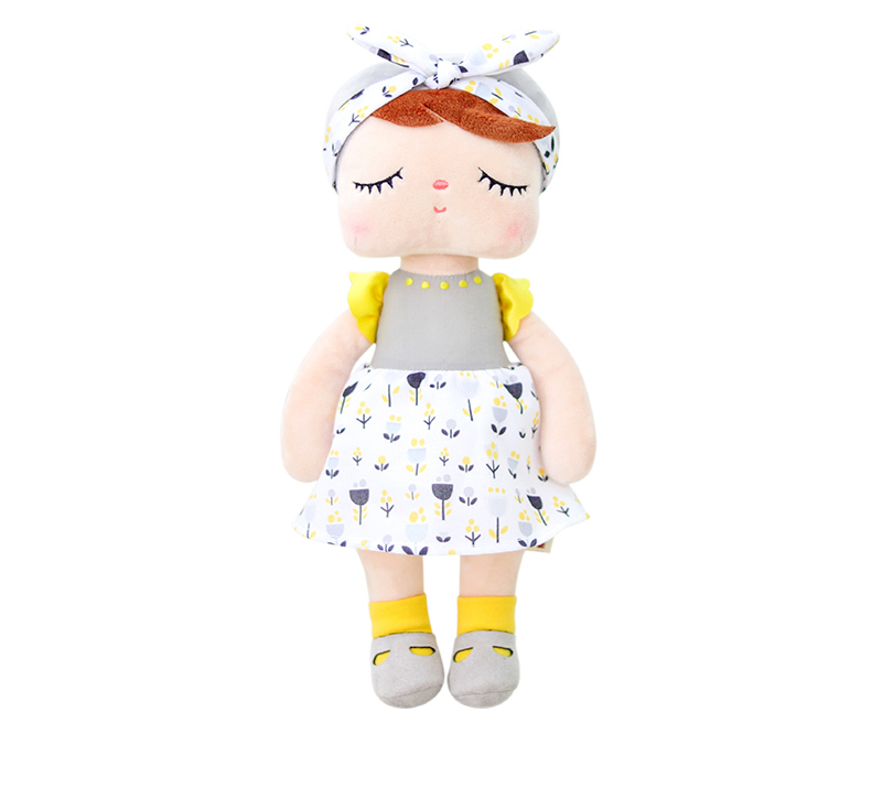 Stoffpuppe Schlummerpuppe Angela Retro grau 35 cm