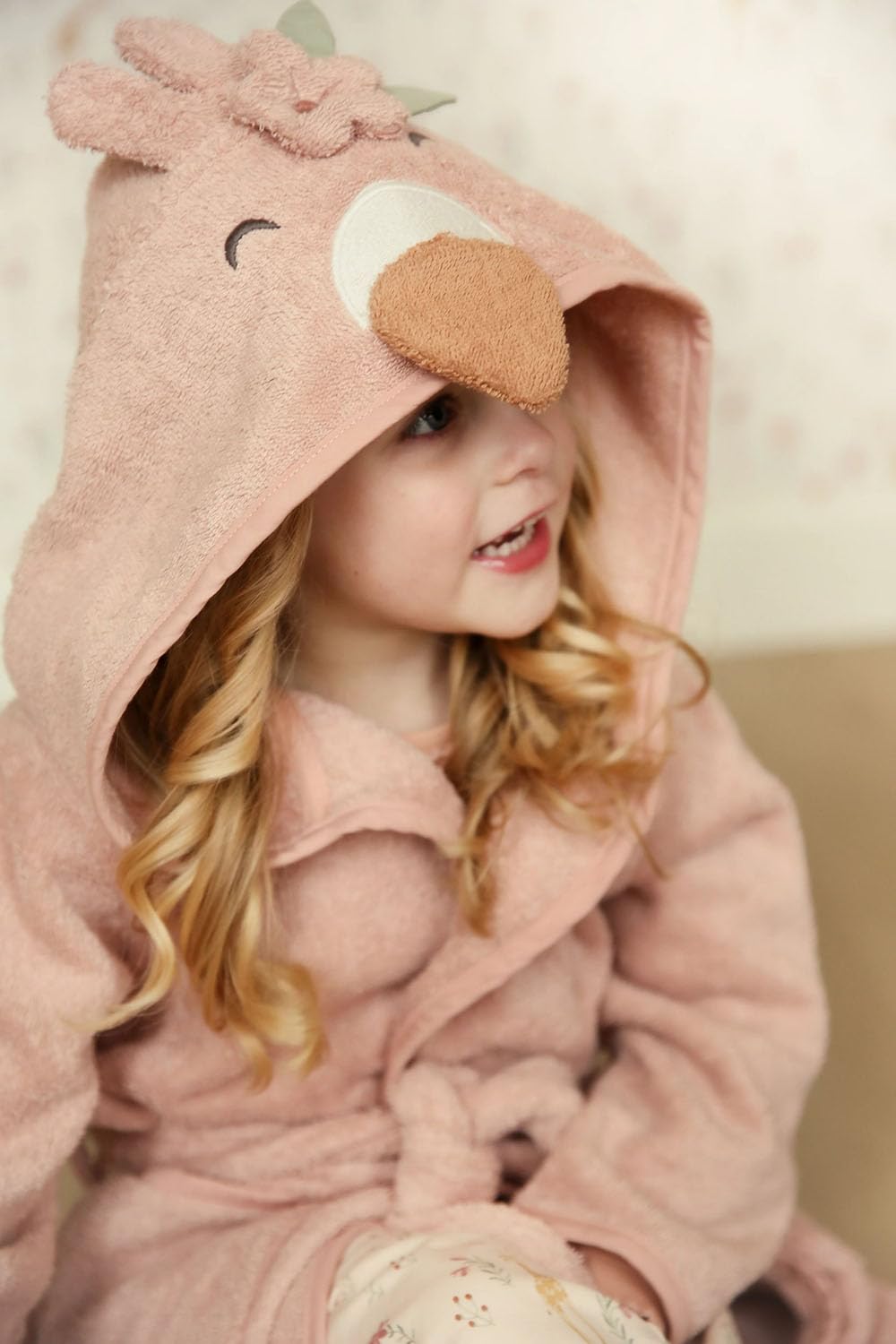 Bademantel Flamingo - Safari Friends rosa (Gr. 74/80)