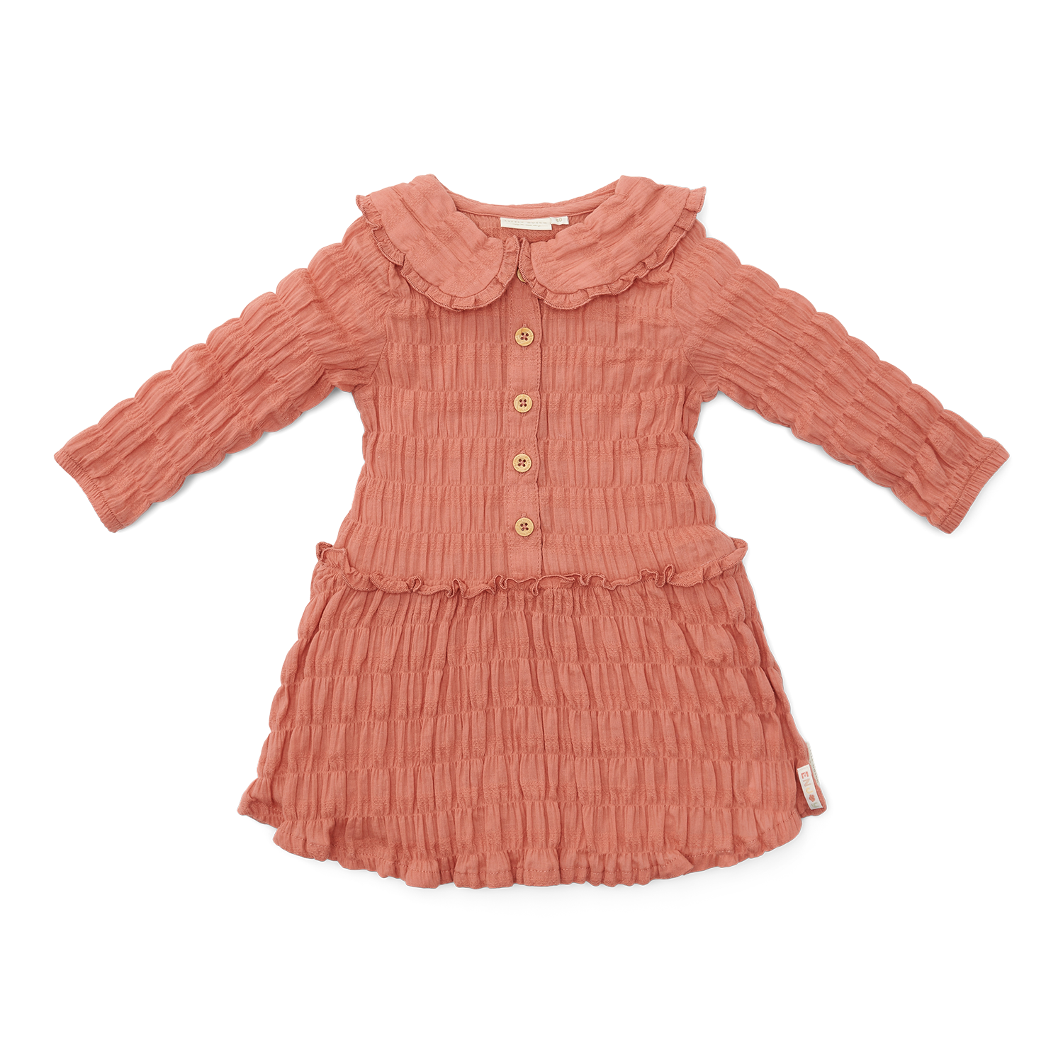 Kleid langärmlig mit Rüschen Rose - Little Farm rosa (Gr. 74) Kleid langärmlig mit Rüschen Rose - Little Farm rosa (Gr. 74)