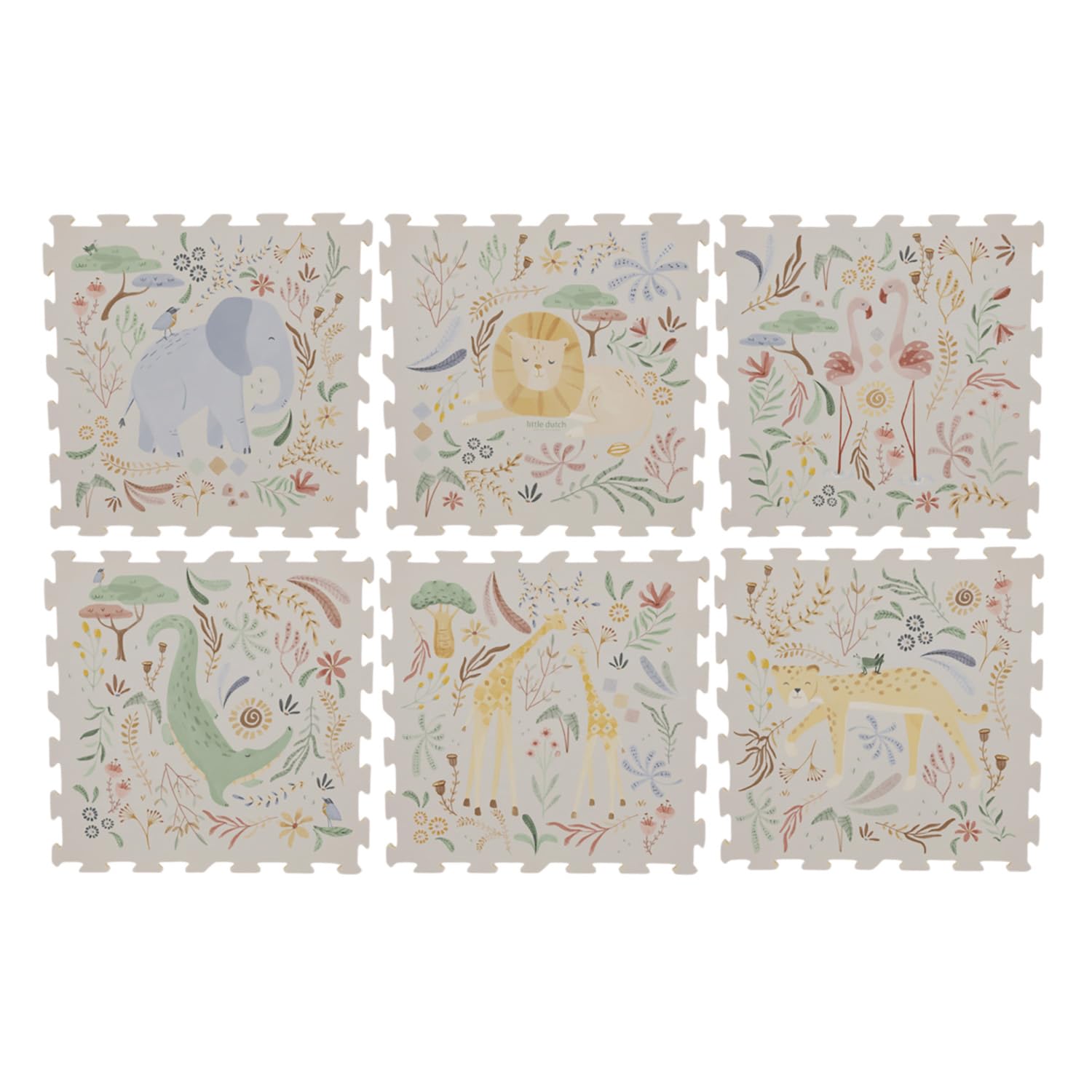 Spielmatte Puzzlematte 6 Teile - Safari Friends