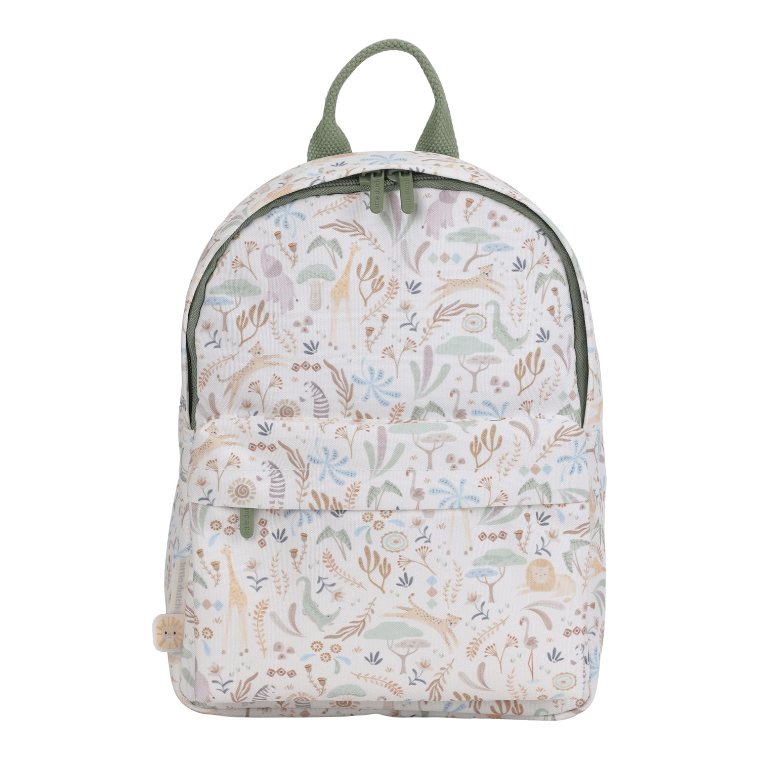 Kinderrucksack Tiere - Safari Friends weiß / grün