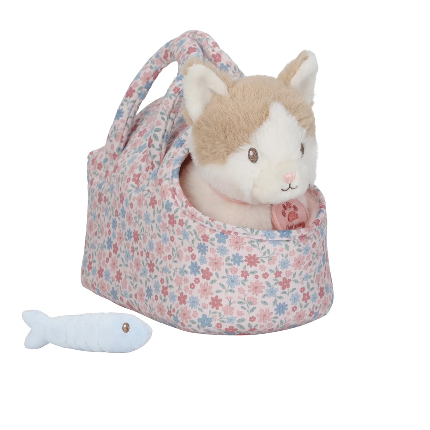 Stofftier Kuscheltier Katze Marley mit Zubehör - Essentials (23 cm)