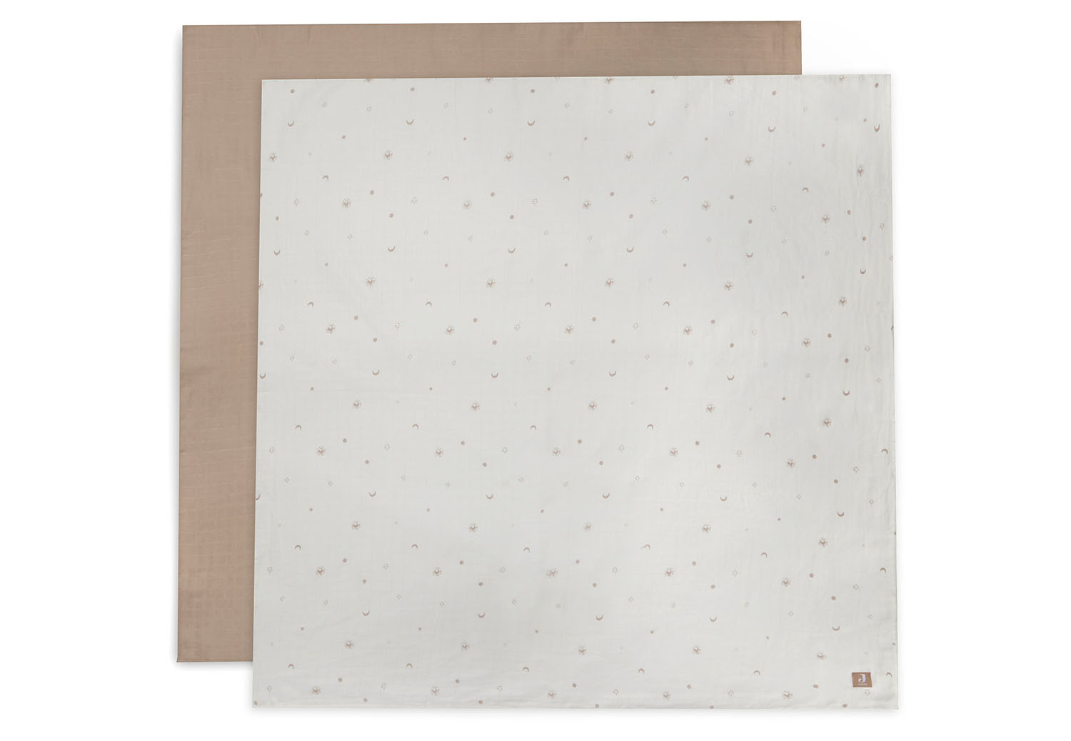 Mulltücher Swaddle 2er Set Stargaze biscuit / weiß (115x115 cm)