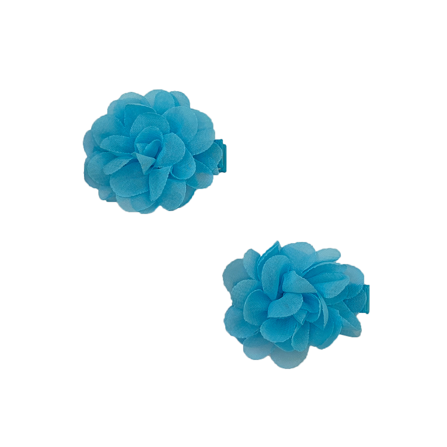 Haarspange Blume 2er Set hellblau