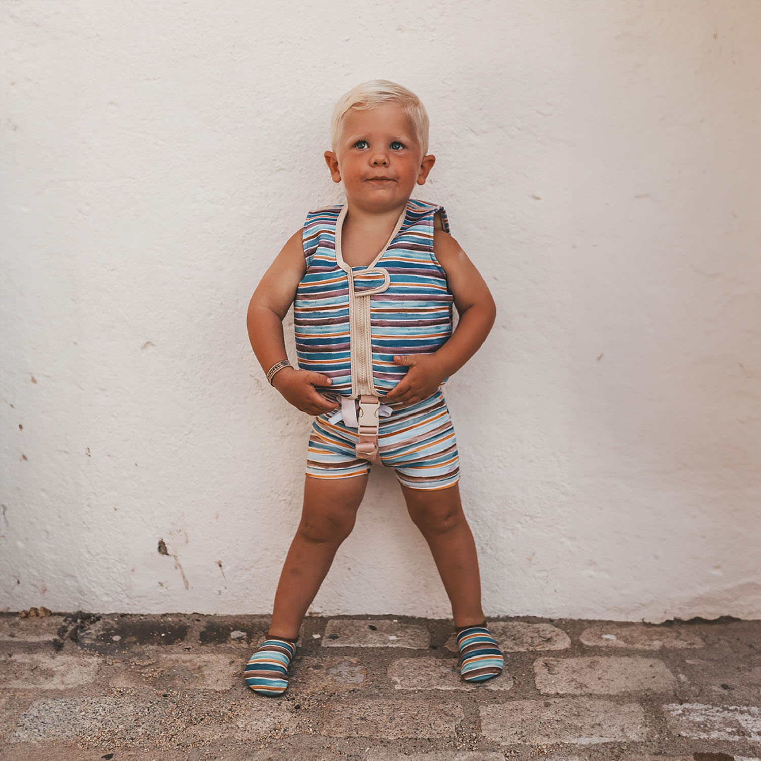 Badehose - Dyed Stripe / Scott blau (Gr. 98/104)