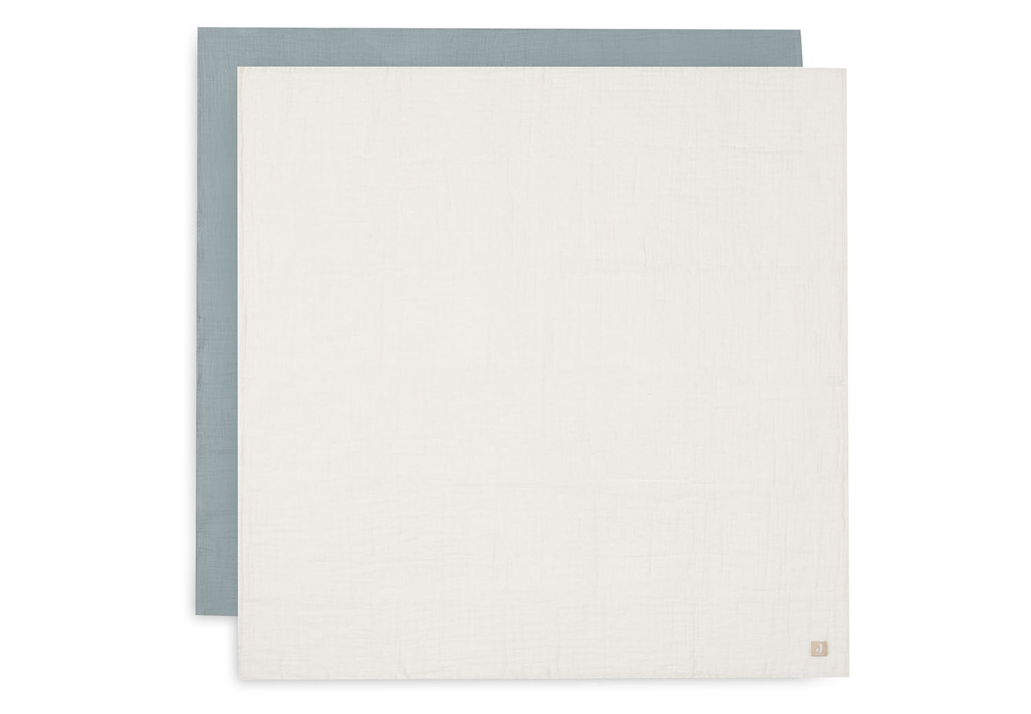 Mulltücher Swaddle 2er Set - Musselin Sea Green/ / ivory (115x115 cm)