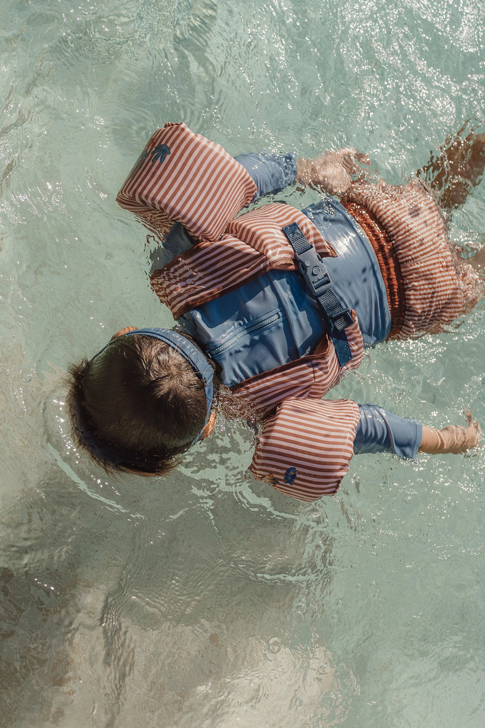 Schwimmhilfe / Schwimmweste mit Schwimmflügeln - Ocean World orange (3-6 Jahre)