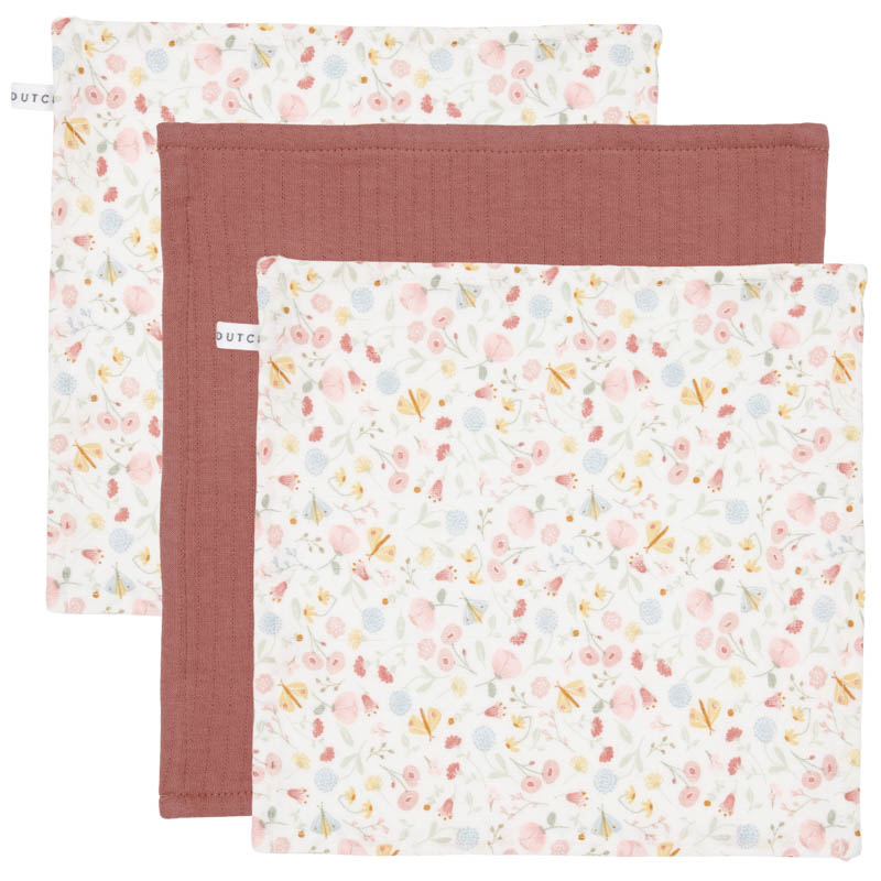 Spucktücher Mundtücher 3er Set Flowers & Butterflies / Blumen & Schmetterlinge (26x26 cm)