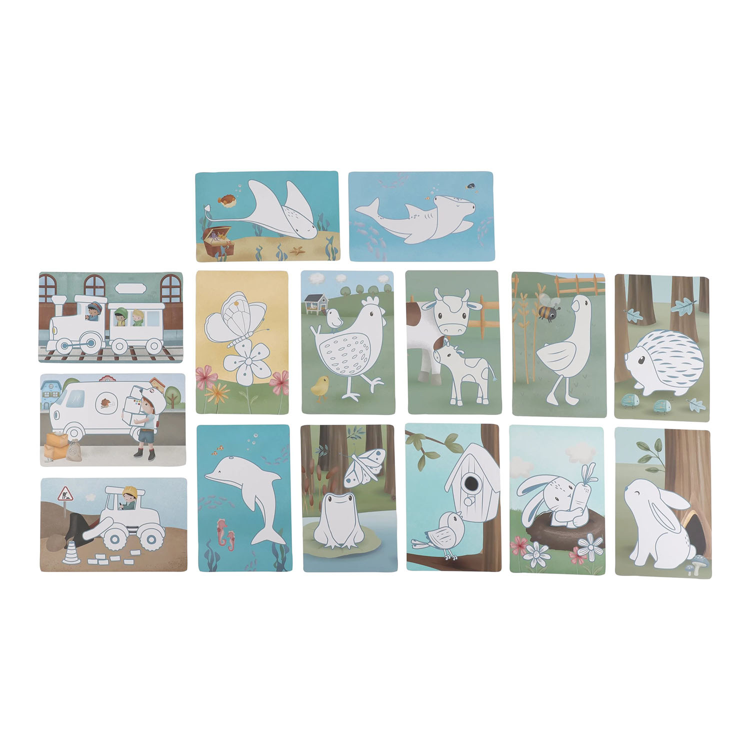 Zeichentablett / LCD Schreibtafel - Forest Friends blau