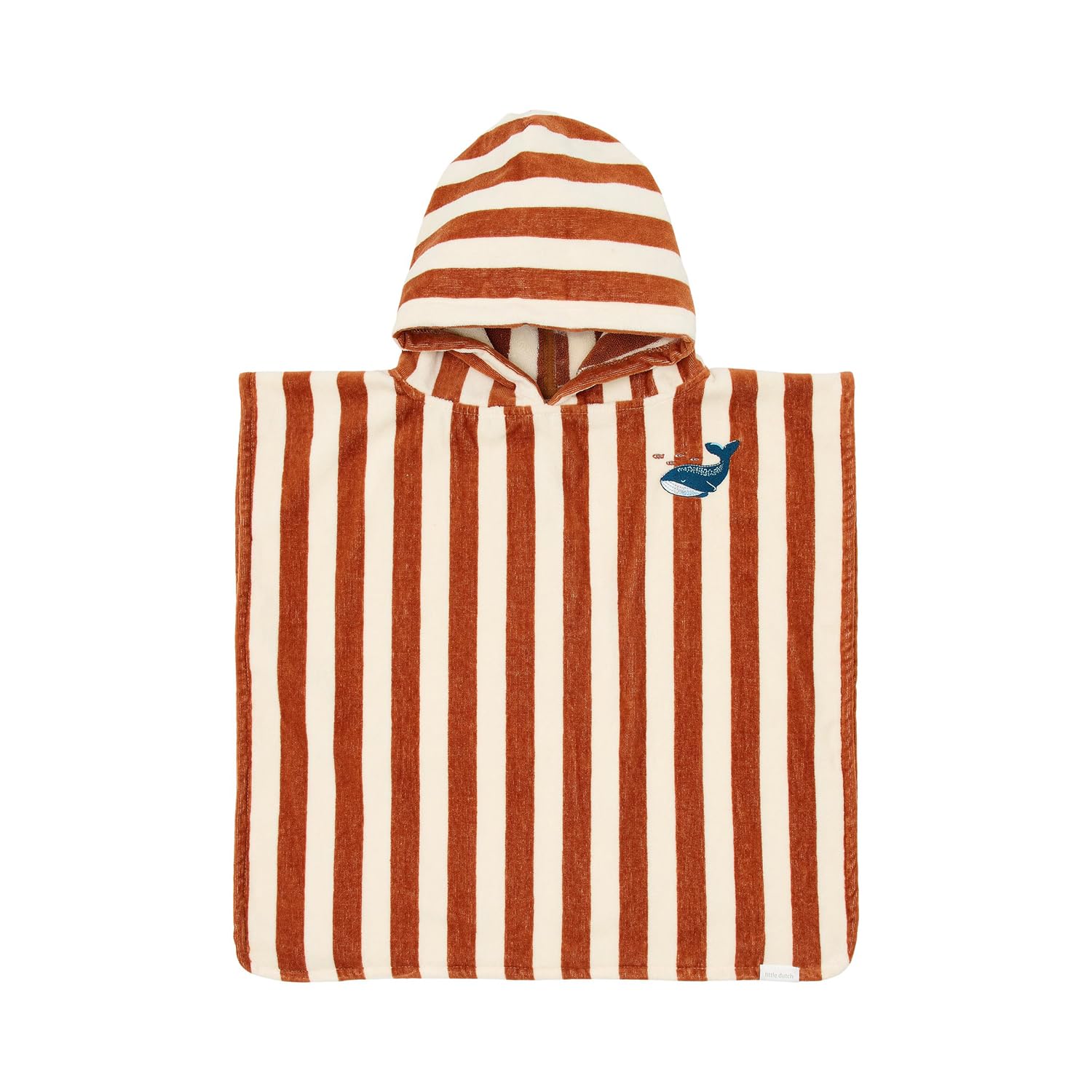 Badeponcho / Strandponcho - Ocean World Brown Stripe braun / weiß