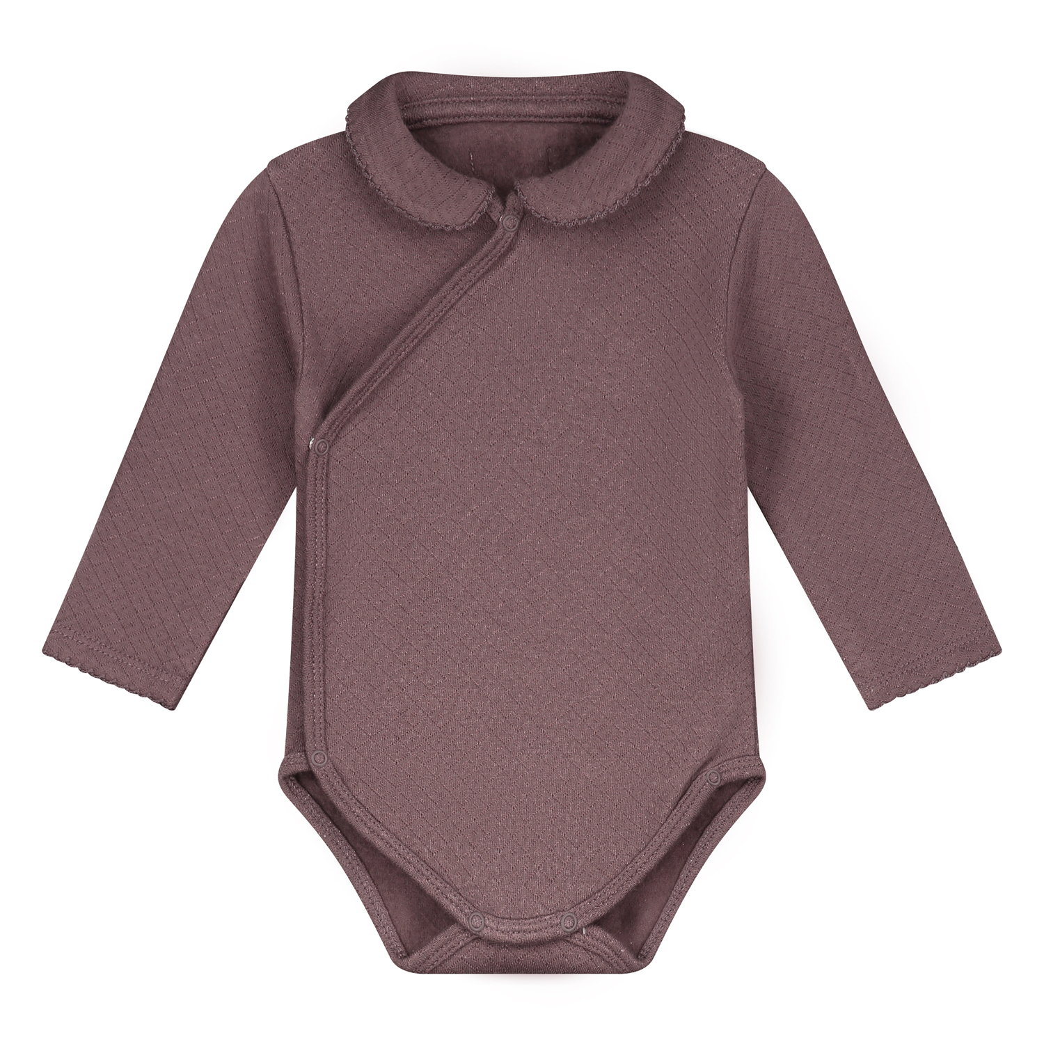 Body Charlotte langarm mit Kragen mauve (Gr. 62/68)