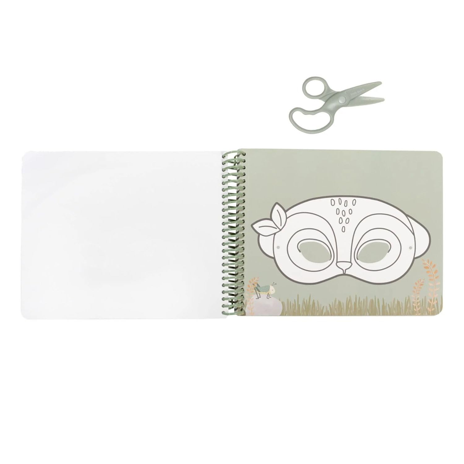 Bastelbuch inklusive Kinderschere und Aufklebern Jim & Rosa's Masks - Safari Friends