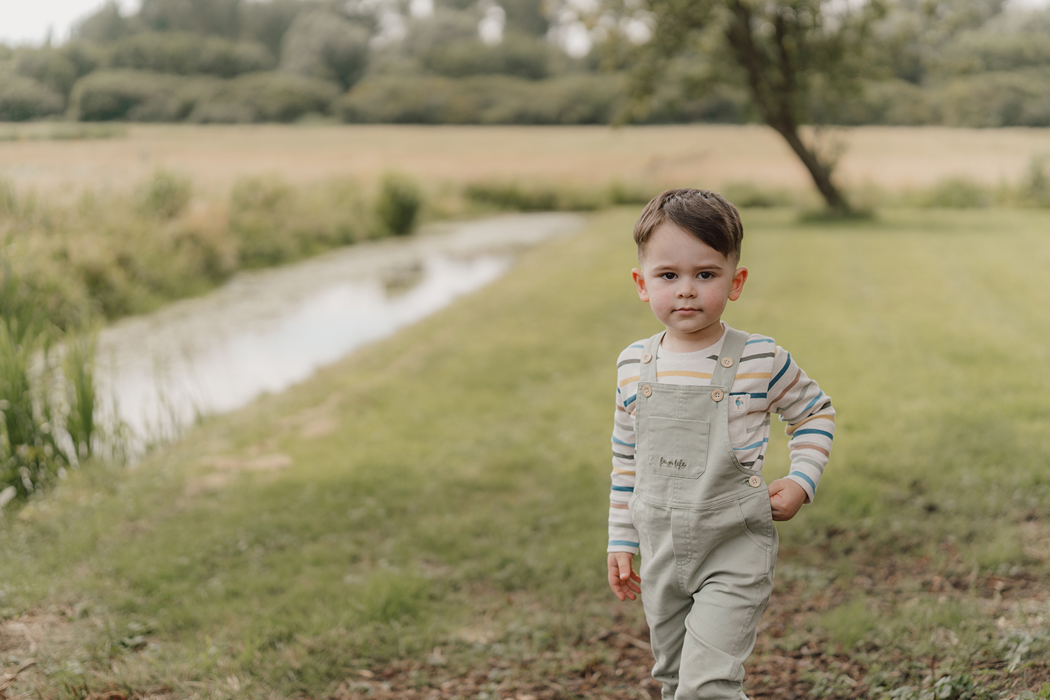 Long Sleeve Shirt / Langarmshirt gestreift - Little Farm (Gr. 86)