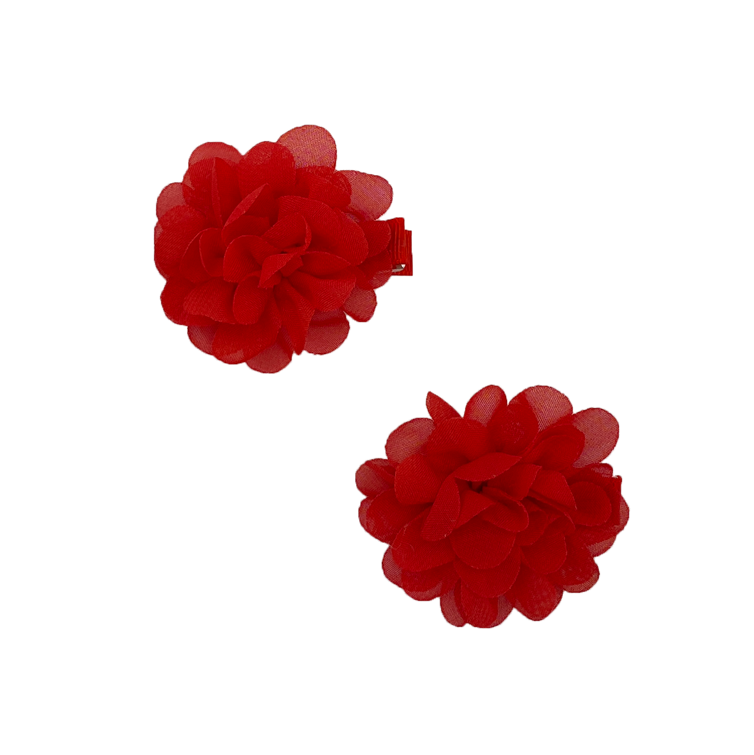Haarspange Blume 2er Set rot