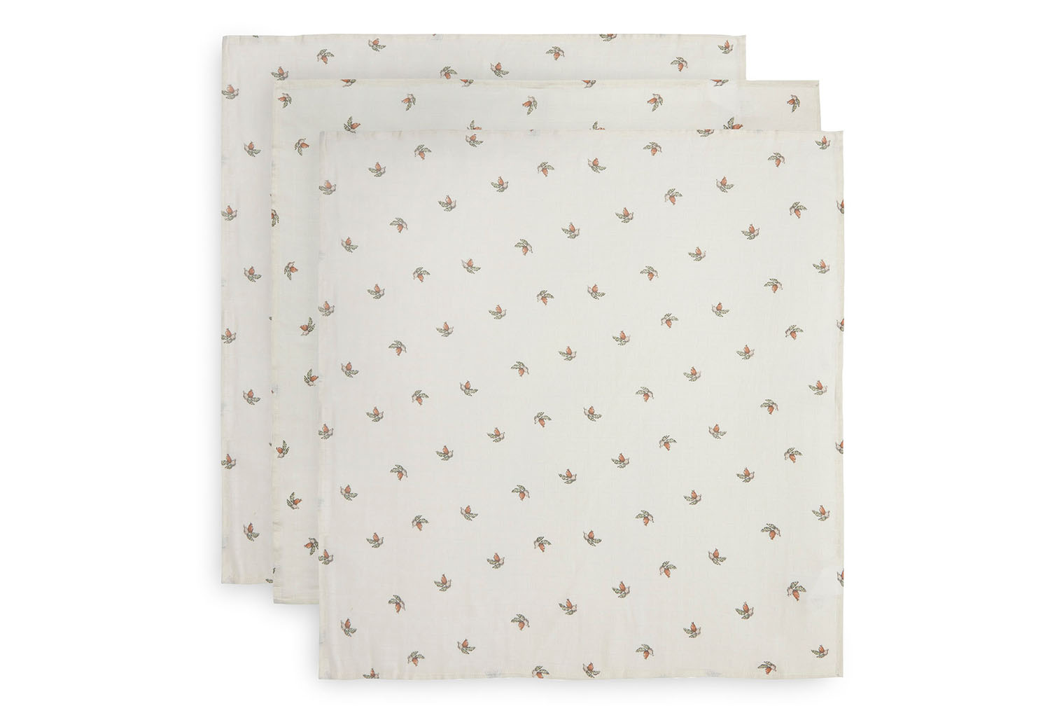 Mulltücher 3er Set Rosehip weiß (70x70 cm)