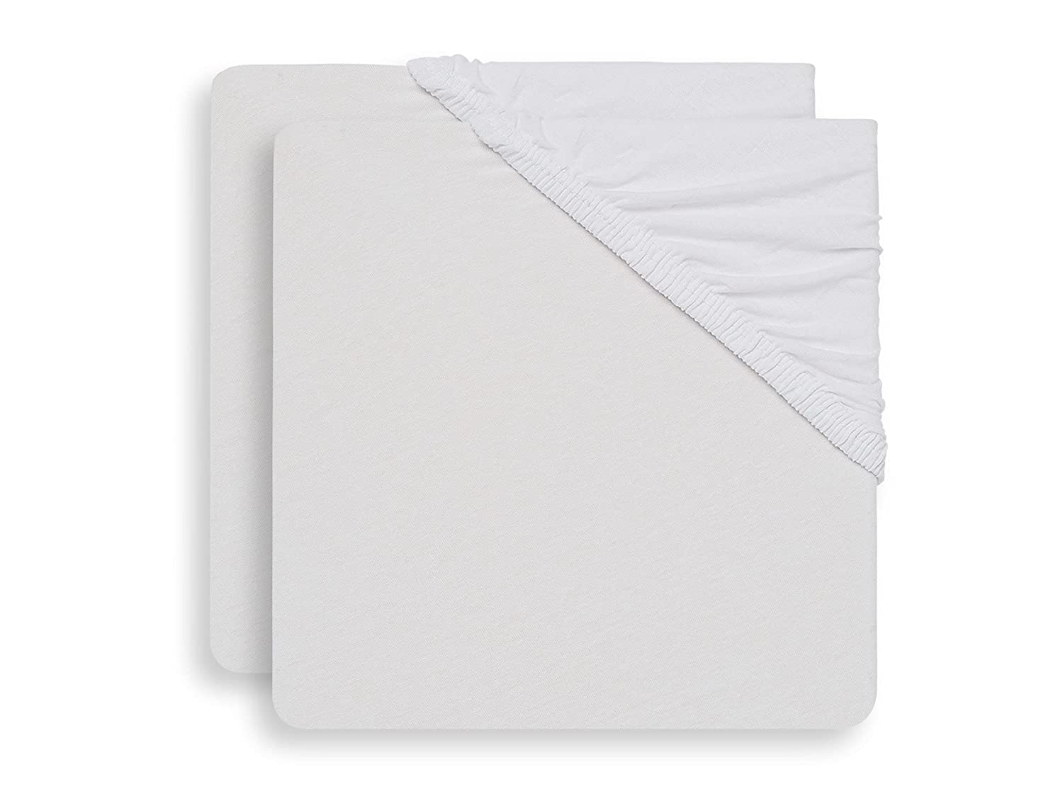 Spannbettlaken für Wiege 2er Set Jersey weiß (40x80 cm)