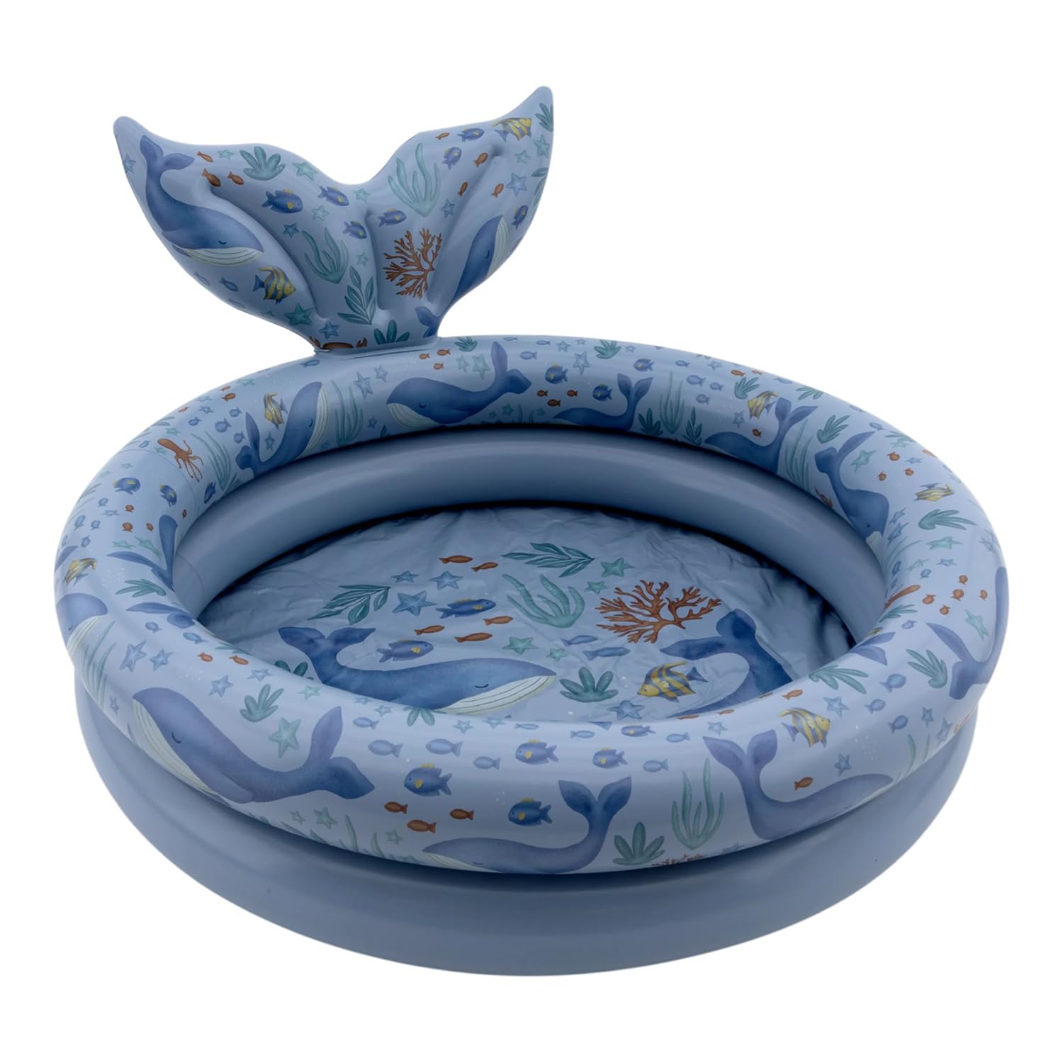 Planschbecken / Schwimmbecken mit Flosse - Ocean World blau (80 cm)