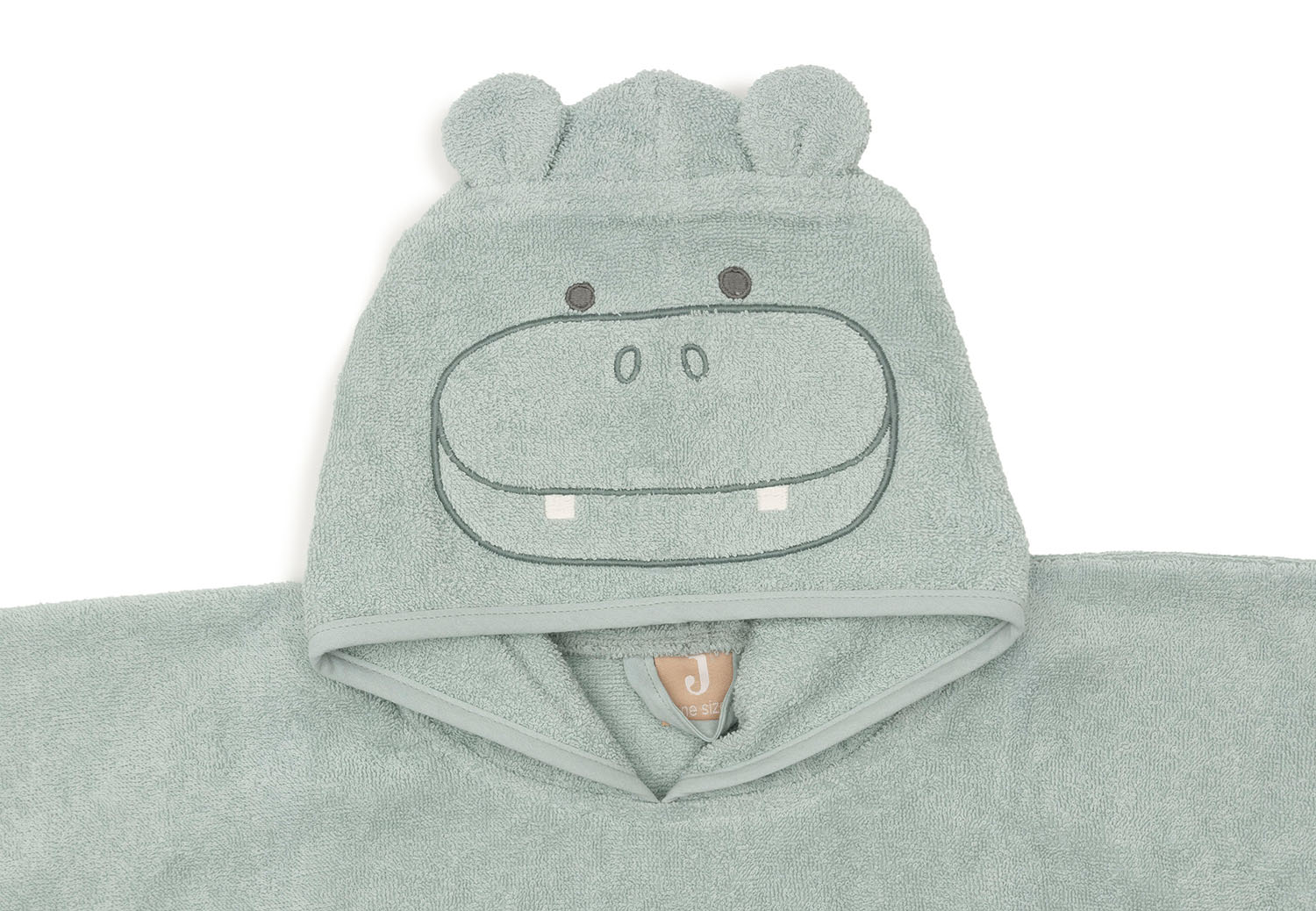 Badeponcho Nilpferd - Hippo Happy grün