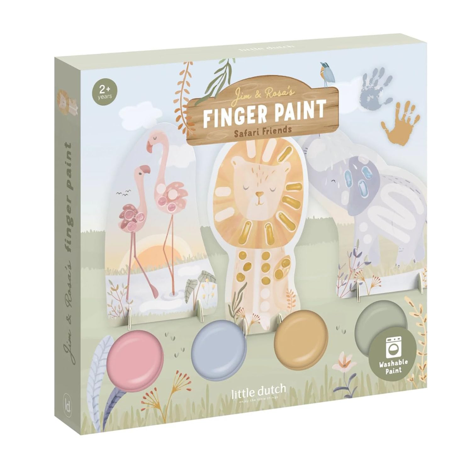 Fingermalset / Fingerfarbe - Safari Friends grün