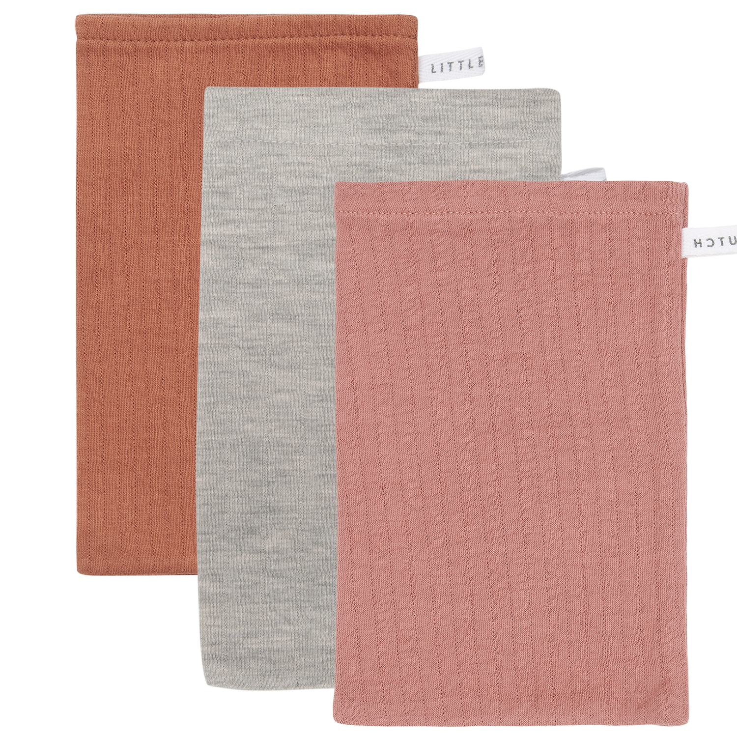 Waschlappen 3er Set Pure olive / Pure grau / Pure pink blush