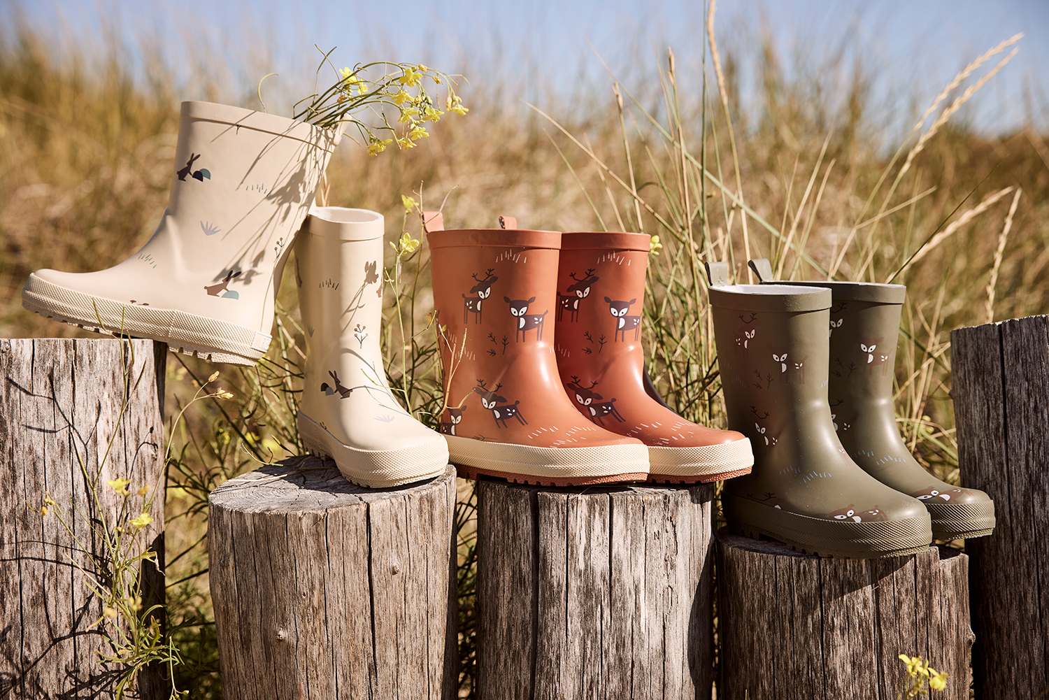 Gummistiefel / Regenstiefel - Reh kupfer (Gr. 25)