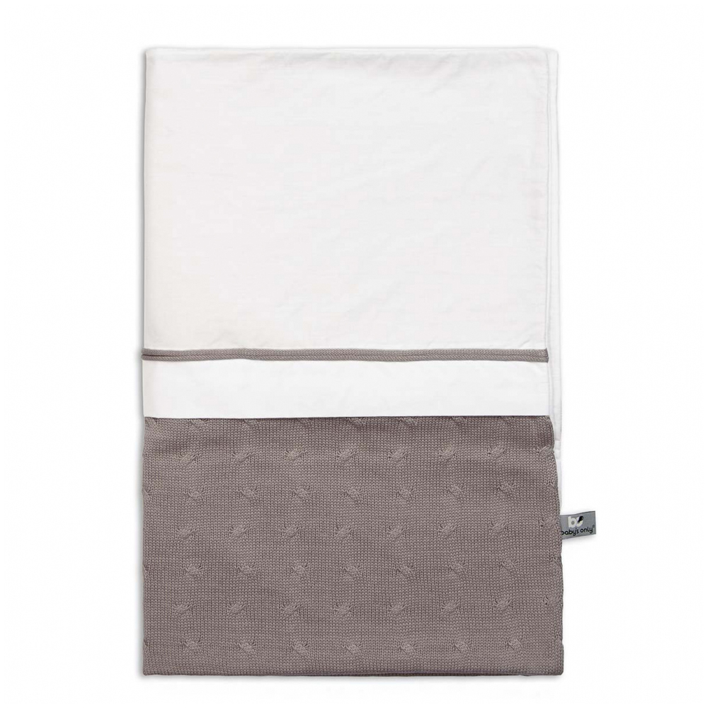 Bettwäsche Bettbezug Zopfstrick taupe (100x135 cm)