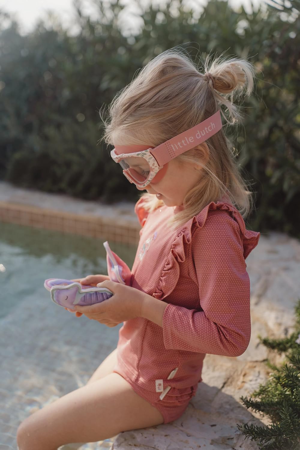 Badehose mit Rüschen und Glitzer - Dreamy Pink Sparkle rosa (Gr. 62/68)