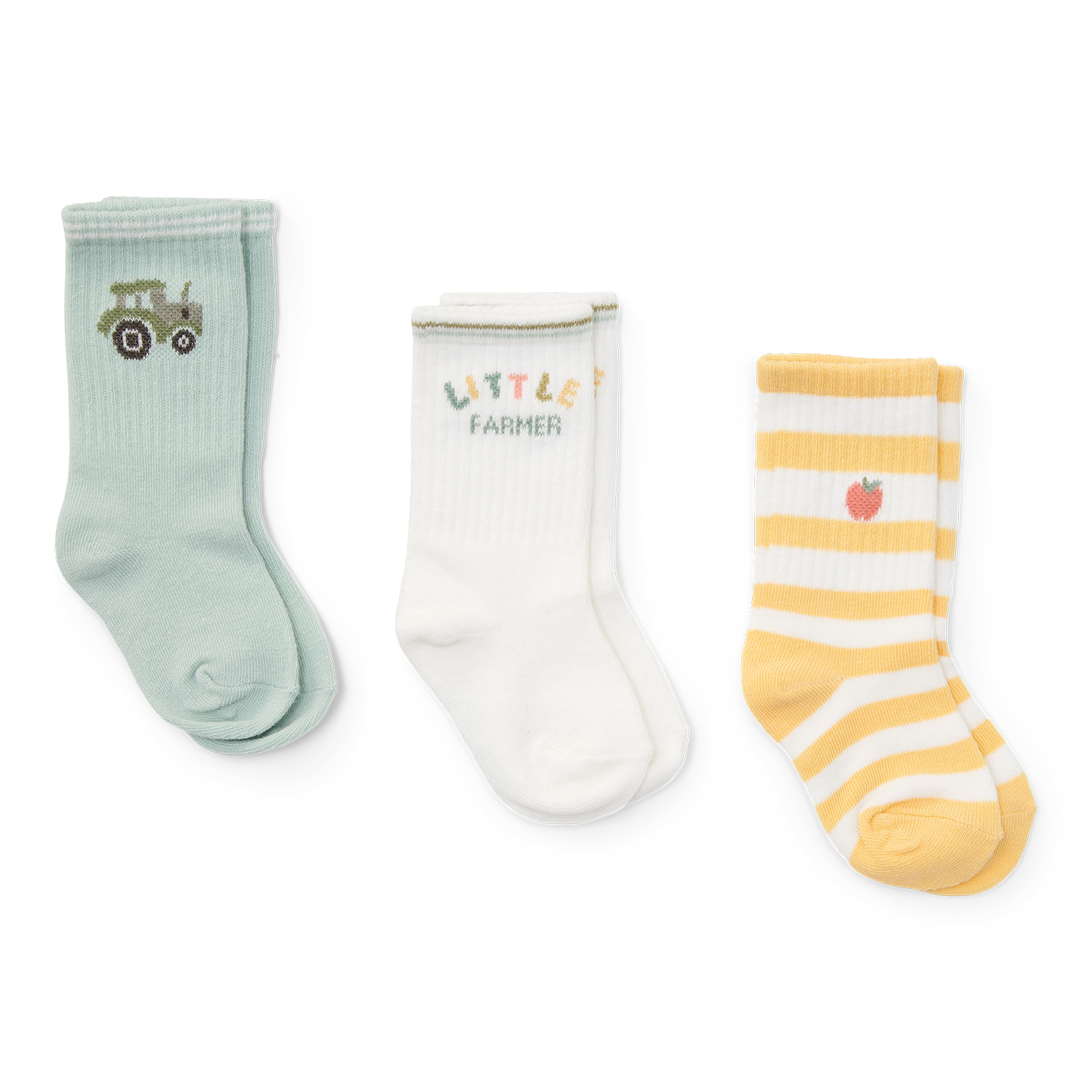 Babysocken 3er Set Farm Green / Sunny Yellow Stripes / Little Farmer - Little Farm (Gr. 20-22) Babysocken 3er Set Farm Green / Sunny Yellow Stripes / Little Farmer - Little Farm (Gr. 20-22)