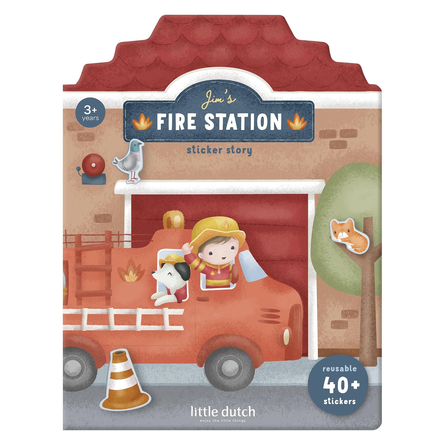 Aufkleber-/ Stickerset Sticker Story Jim's Fire Station - Jim & Friends