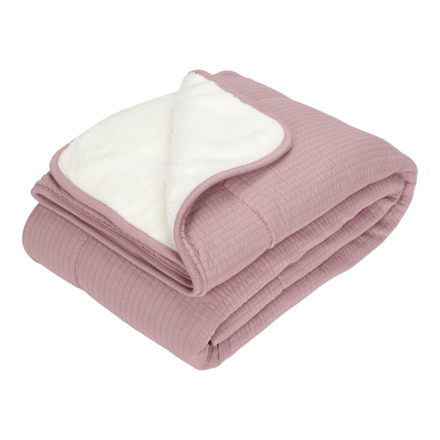 Kinderdecke mit Nickistoff Pure mauve (110x140 cm)