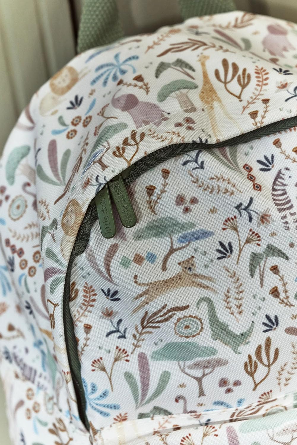 Kinderrucksack Tiere - Safari Friends weiß / grün