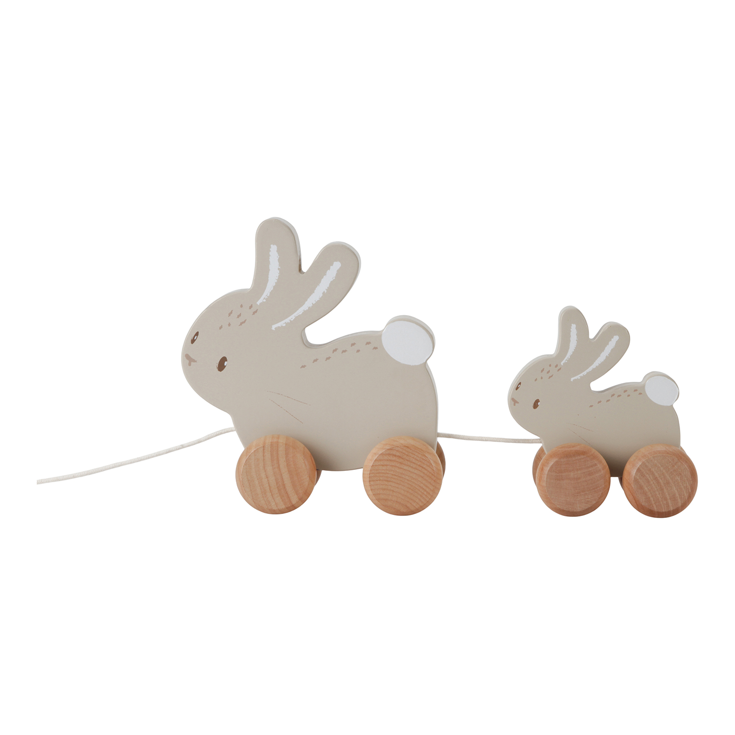 FSC Holz Nachziehtier Hase / Baby Bunny Newborn Naturals