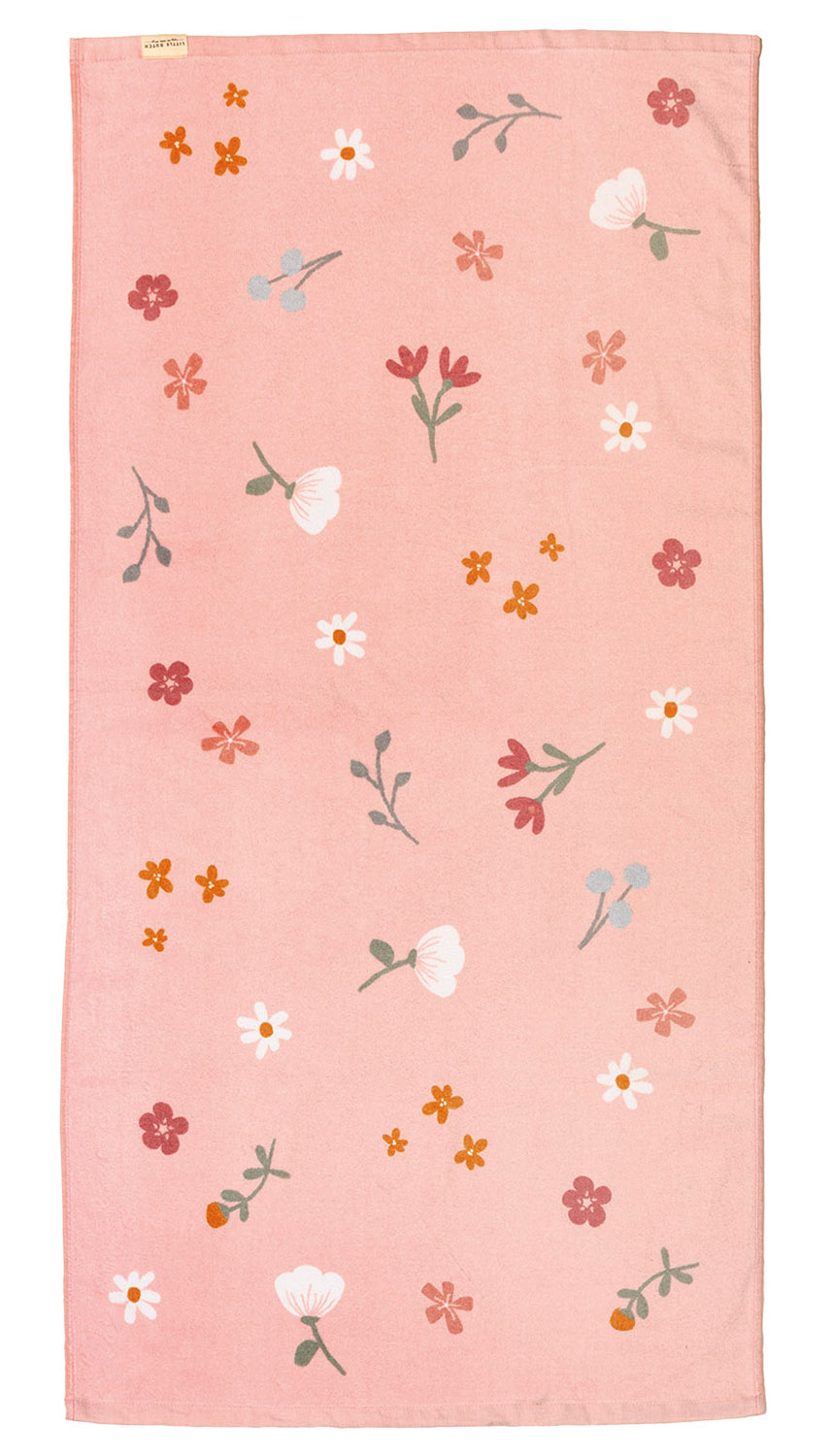 Handtuch / Strandhandtuch Little pink Flowers rosa (60x120 cm)