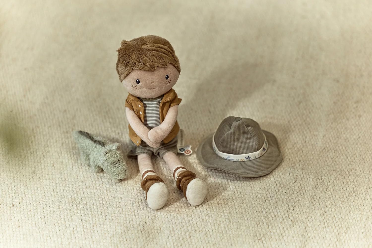 Stoffpuppe Ranger Jim mit Krokodil - Safari Friends (35 cm)