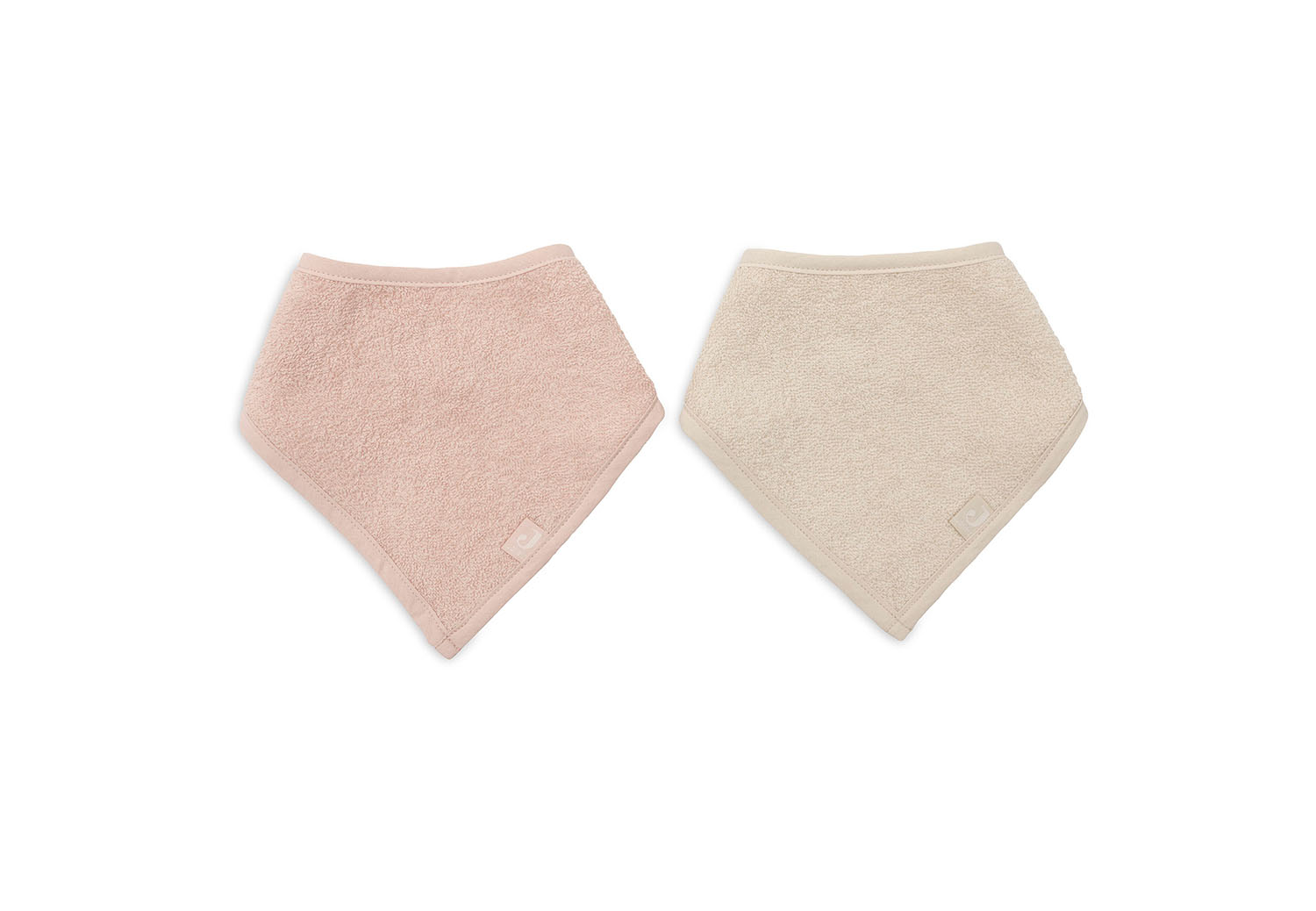 Bandana Lätzchen Halstuch 2er Set Frottee - Silk Rose / Sand - rosa / beige